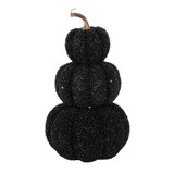 Black Beaded 3 Pumpkin Stack (34cm) Black Beaded 3 Pumpkin Stack (34cm)