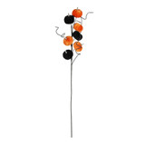 Black & Orange Velvet Pumpkin Pick (70cm) Black & Orange Velvet Pumpkin Pick (70cm)