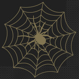 Black and Gold Spider Web Napkins Black and Gold Spider Web Napkins