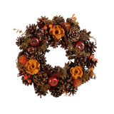 Autumn Wreath with Flowers, Apples & Cones (30cm) Autumn Wreath with Flowers, Apples & Cones (30cm)