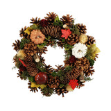 Autumn Wreath with Leaves & Pumpkins (30cm)