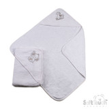 Baby White Embroidered Hooded Towel Robe Baby White Embroidered Hooded Towel Robe