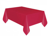 Red Rectangle Plastic Table cover (54 x 108 Inch) Red Rectangle Plastic Table cover (54 x 108 Inch)