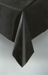 Black Rectangle Plastic Table Cover (54 x 108 Inch) Black Rectangle Plastic Table Cover (54 x 108 Inch)