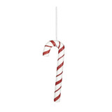 White & Red Glitter Candy Cane Hanging Decoration (20cm) White & Red Glitter Candy Cane Hanging Decoration (20cm)