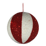Red & White Candyland Striped Bauble (30cm) Red & White Candyland Striped Bauble (30cm)