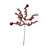 Red & White Candyland Striped Springs Spray Pick (36cm) Red & White Candyland Striped Springs Spray Pick (36cm)