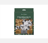 Gold & Silver Kraft Ribbon Bow Set (Pack of 21) Gold & Silver Kraft Ribbon Bow Set (Pack of 21)