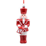 Red & White Christmas Solider with Drum Hanging Ornament (15cm)