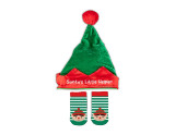 Santas Little Helper Hat & Sock Set