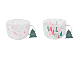 Festive Print Glass Mug (Assorted Designs) Festive Print Glass Mug (Assorted Designs)