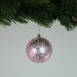 Crackle Pink Baubles (10cm) Crackle Pink Baubles (10cm)