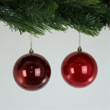 Pearlised Red Baubles (10cm) Pearlised Red Baubles (10cm)