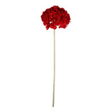 Red & Gold Velvet Hydrangea Stem (75cm)