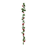 Red Poinsettia Garland (180cm)
