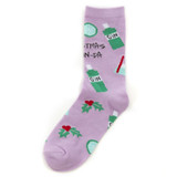 Ladies Christmas Design Socks (1 Pair) (Assorted Designs)