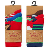 Kids Christmas Design Socks (3 Pairs) (Assorted Designs) Kids Christmas Design Socks (3 Pairs) (Assorted Designs)