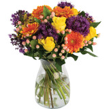 Clear High Neck Glass Vase