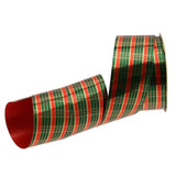 Metallic Tartan Ribbon 50mm