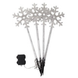 Multi Coloured Snowflake Stakes (Set of 4)