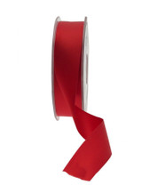 Deep Red Satin Ribbon 25mm 