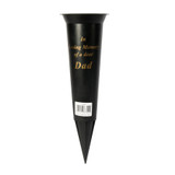 Black Dad Grave Vase 23cm Black Dad Grave Vase 23cm
