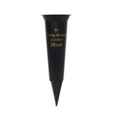 Black Mum Grave Vase 23cm Black Mum Grave Vase 23cm