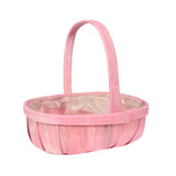 Pink Softwood Trug Basket 30cm Pink Softwood Trug Basket 30cm