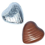 Silver Foil Chocolate Hearts (1kg)