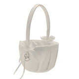 Ivory Double Heart Flower Basket Ivory Double Heart Flower Basket