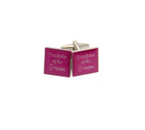 Father of the Groom Pink Square Cufflinks Father of the Groom Pink Square Cufflinks