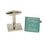 Brother of the Bride Teal Square Cufflinks Brother of the Bride Teal Square Cufflinks