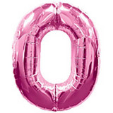 Big Number Balloon 0 Pink - 38 inch Big Number Balloon 0 Pink - 38 inch