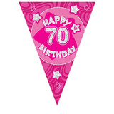 Pink Holographic 70th Banner Pink Holographic 70th Banner