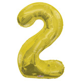Gold Big Number 2 Balloon 34inch Gold Big Number 2 Balloon 34inch