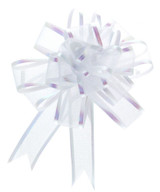 White Organza Pull Bow 25mm