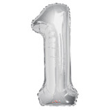 Silver 1 Big Number Balloon 34inch Silver 1 Big Number Balloon 34inch