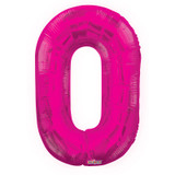 Magenta Number 0 Balloon 34inch Magenta Number 0 Balloon 34inch