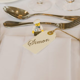 Cream Luggage Tags x10 (7.5cm x 4.5 cm)