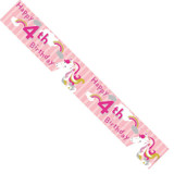 Happy 4th Birthday Unicorn Banner Happy 4th Birthday Unicorn Banner