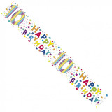 Happy 10th Birthday Banner 