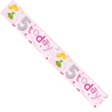 Happy 5th Birthday Pink Stars Banner Happy 5th Birthday Pink Stars Banner