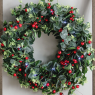 How to Make a Eucalyptus and Red Berry Wreath