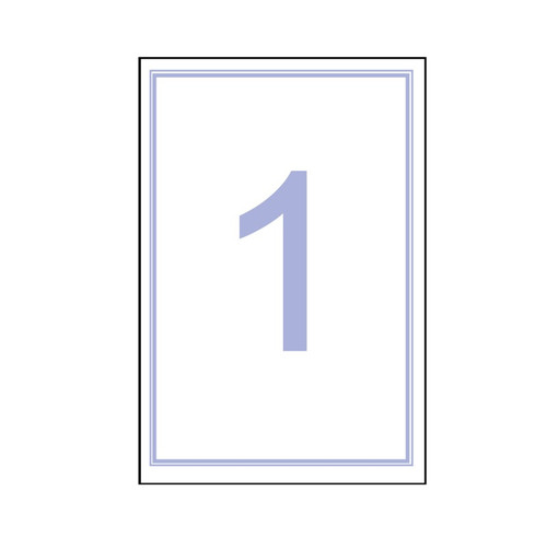 Lilac Plain Border Table Numbers