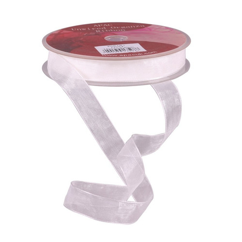 Ivory Woven Edge Organza 15mm 