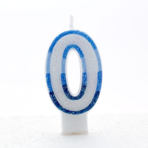 Blue Number 0 Candle Blue Number 0 Candle