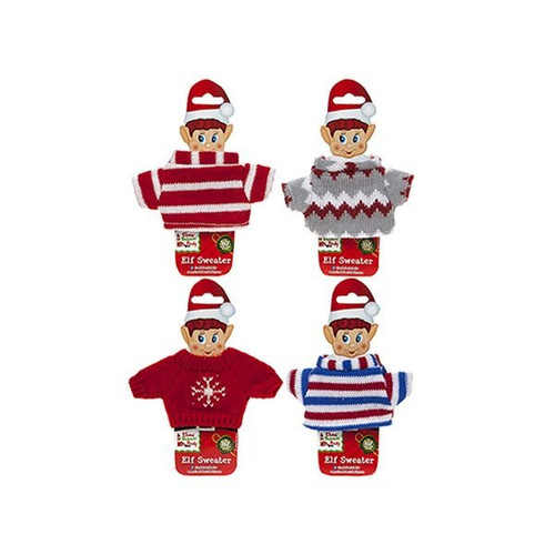 Knitted Sweaters For Elf With Body Shape Insert Card (Assorted Designs) Knitted Sweaters For Elf With Body Shape Insert Card (Assorted Designs)