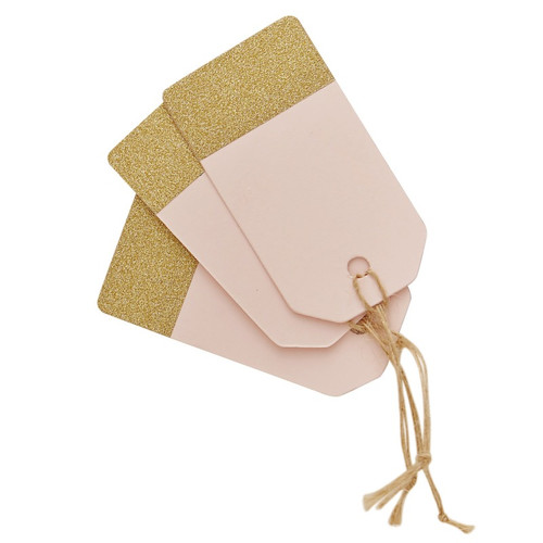 Pink & Gold Favour Tag