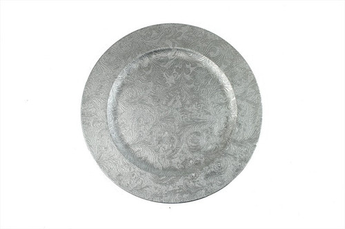 Embossed Silver Charger Plate Embossed Silver Charger Plate