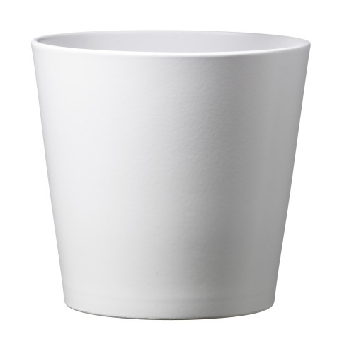 18cm Matte White Dallas Esprit Ceramic Pot 